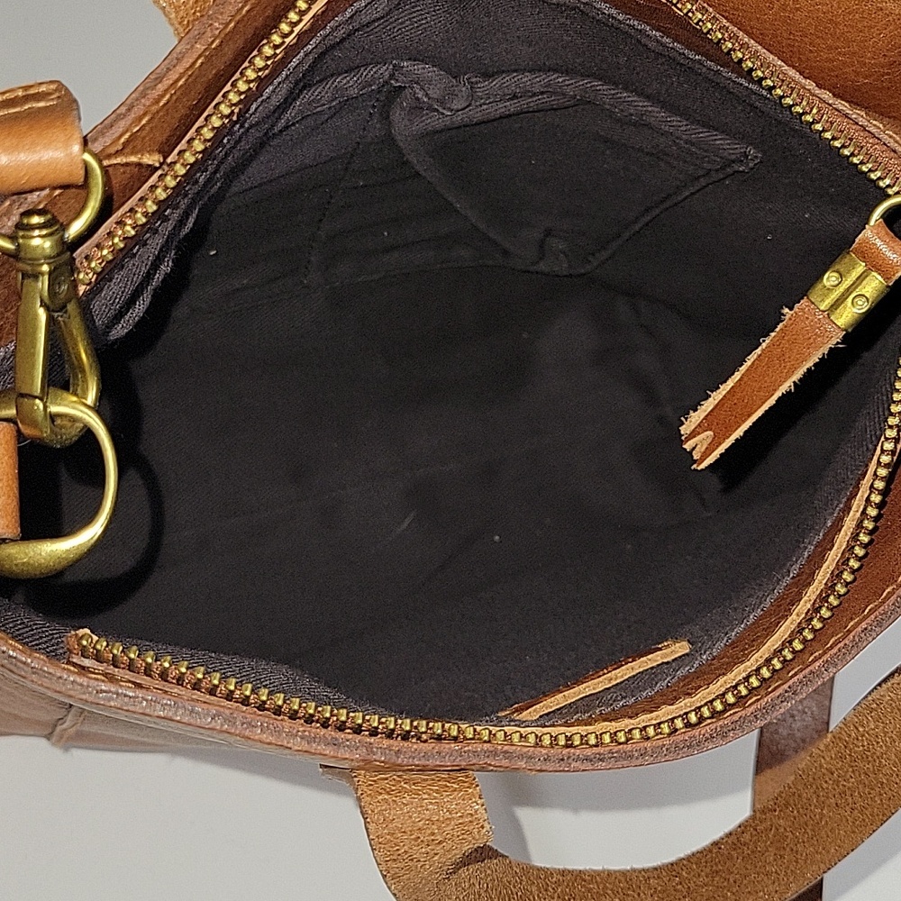 Madewell Transport Cognac Leather Tote Bag - Picture 9 of 13